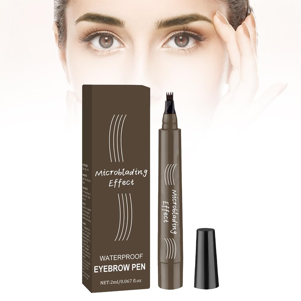 Magic Eyebrow Pencil 2026 Upgraded Natural Brows Eyebrow Pen 3D Waterproof Microblading Eyebrow Pen 4 Tipped Precise Brow