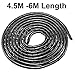 uxcell Spiral Cable Wrap Wire Cord Wraps 9/16-inch x 15ft Black PE Polyethylene Flexible Tubing for Computer Wire