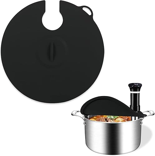 Sous Vide Tapas de silicona para cocinas de precisión Anova, se adapta a ollas de hasta 12 pulgadas, evita la evaporación del agua y retiene el