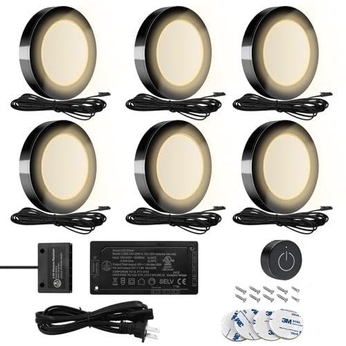 VST Under Cabinet Lighting 12V 2W (12W Total, 60W Equivalent), Wireless Dimmer Switch, Recessed or...
