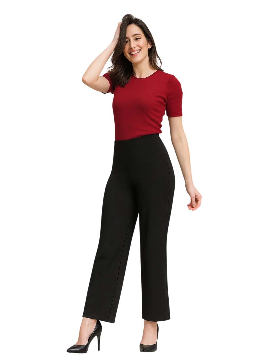 kotty Women’s High-Rise Tailored Straight Pants for Office Wear, Formal Styling, and Smart Casual Outfits-picture-22