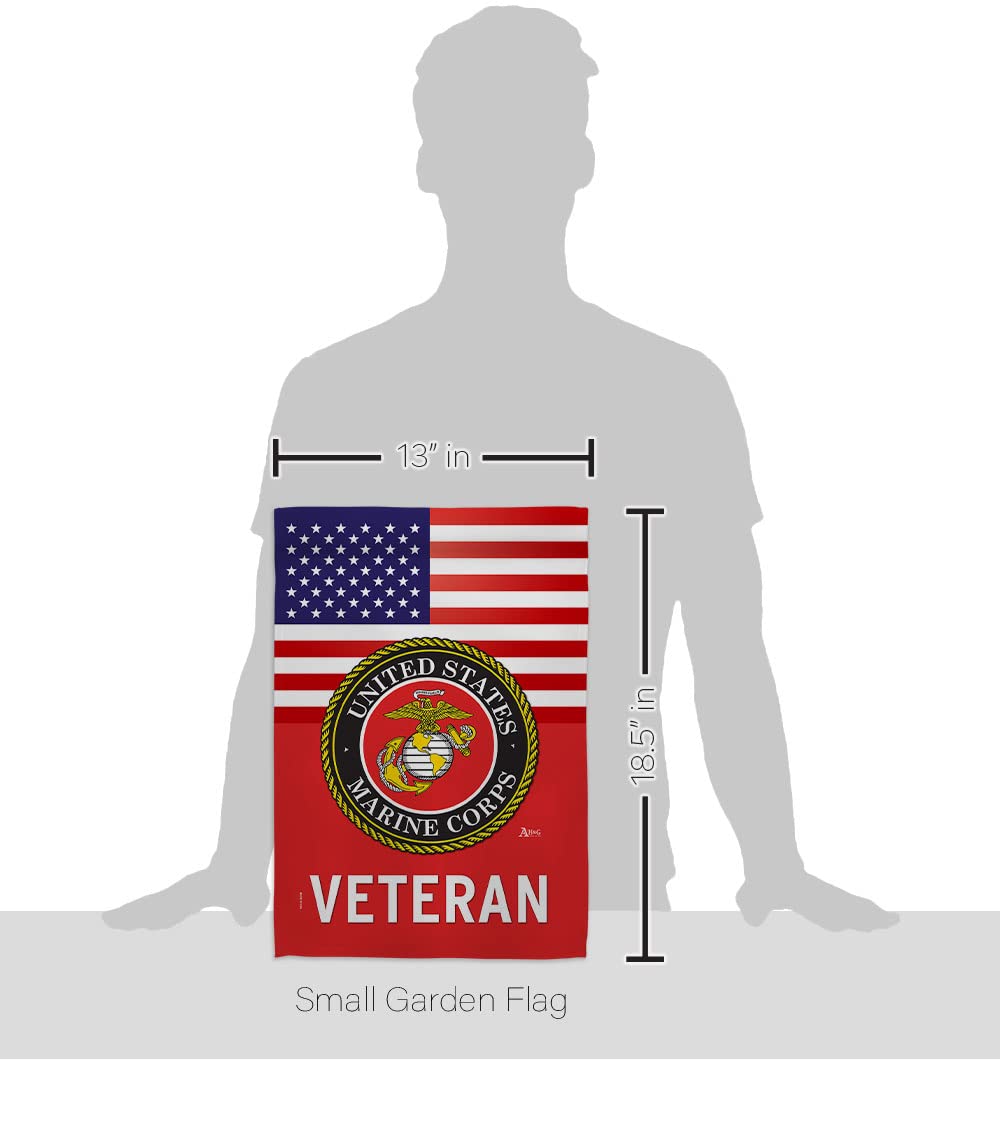 US Marine Corps Veteran Garden Flag, Armed Forces USMC Semper Fi United State American Military Retire Official - Image 2