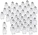 TrueCraftware - Set of 48 - 1/2 oz Mini Salt Shakers - Mini Square Cube Glass Salt and Pepper Shakers with Polished Chrome Top - 0.5 Ounce Individual Shakers for Restaurants or Weddings