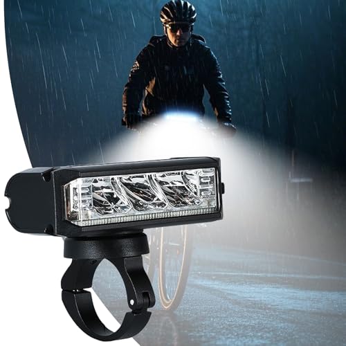 Faro de bicicleta contra la oscuridad en montaña: luces LED impermeables de 4 modos 2