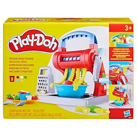 Play-Doh Makaronowe Szaleństwo to zabawka dla dzieci w wieku od 3 lat, z nietoksyczną ciastoliną Play-Doh w 5 kolorach