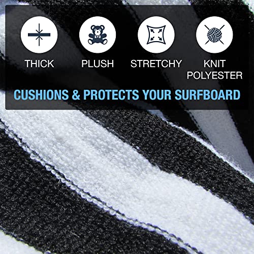 Ho Stevie! Surfboard Sock Cover - Light Protective Bag For Your Surf Board (Black And White, 6'0") #TOP5