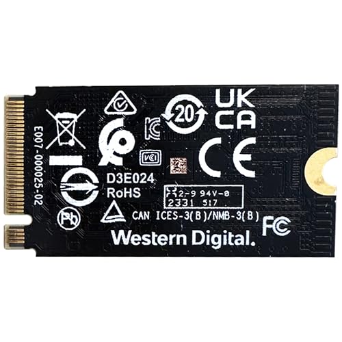 Image of Oemgenuine WDC SN740 1TB M.2 2242 PCI-e 4.0 Gen 4x4NVME SSD Internal Solid State Drive Form Factor M Key Steam Deck - Up to 5150MB /sec Sequential Read.