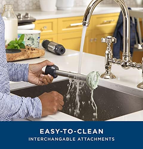 GE Immersion Blender | Handheld Blender for Shakes, Smoothies, Baby Food & More | Includes Whisk & Blending Jar | 2-Speed | Interchangeable Attachment for Easy Clean | 500 Watts | Stainless Steel image 6