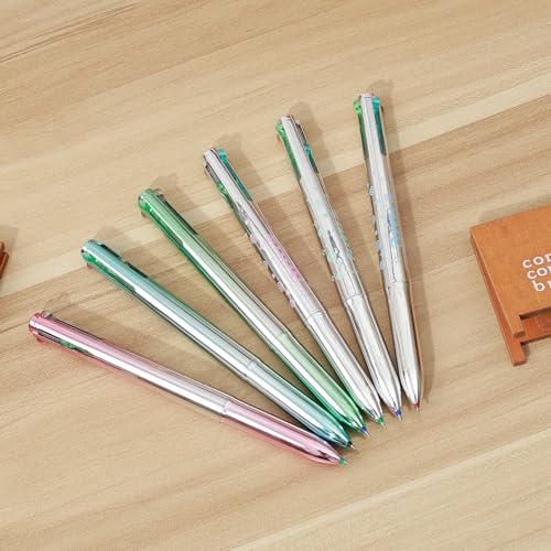 6 bolígrafos retráctiles 4 en 1 tinta gel de colores 0.5 mm miniatura 6