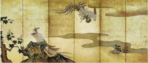 Amazon.co.jp: 漆絵 狩野探幽の名作_鳳凰図 NH281 : ホーム＆キッチン