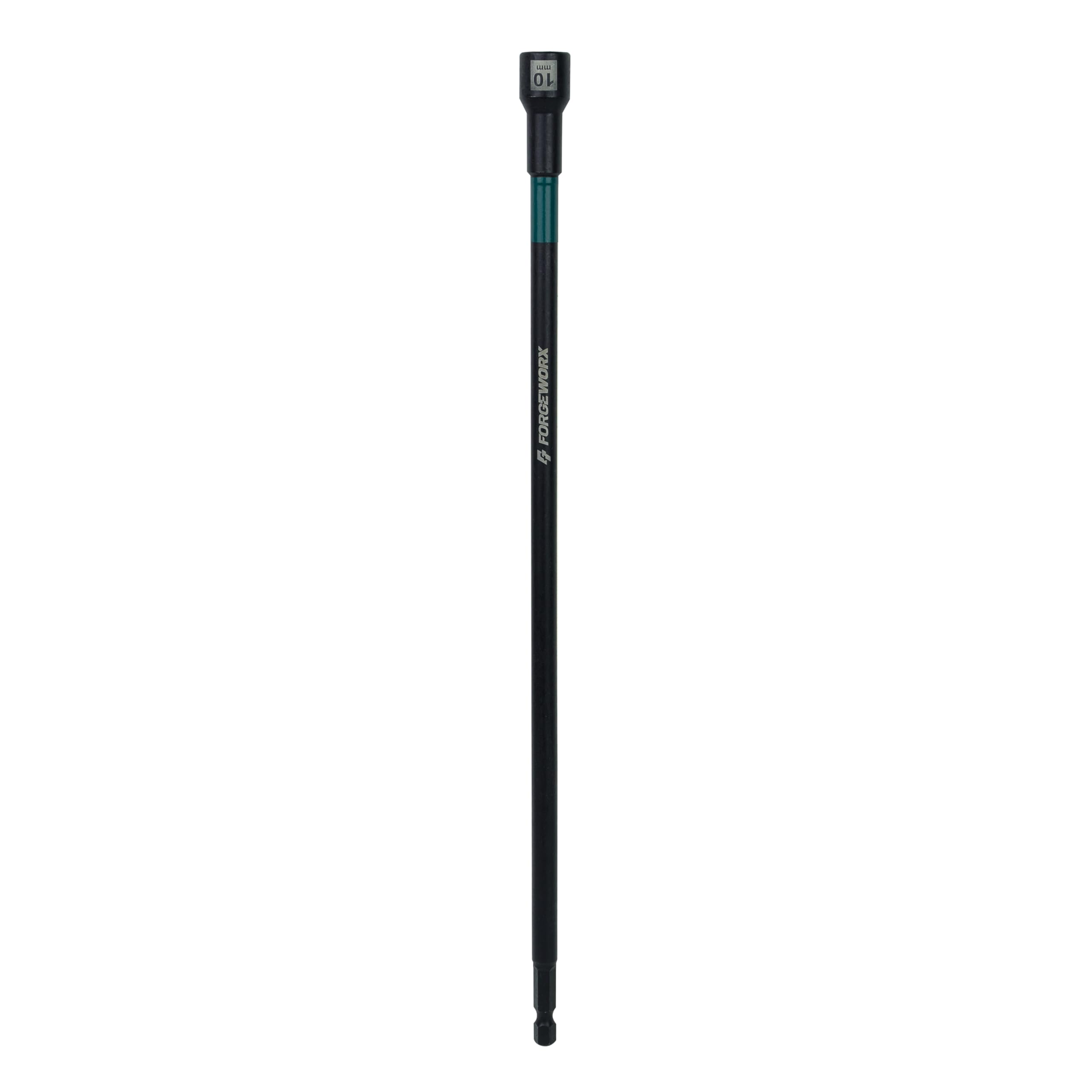 Forgeworx 10mm Impact Magnetic Nut Driver – 12 Inch Length, 1/4 Inch Hex Shank Impact Grade Nut Setter, Magnetic Socket Tip (10mm x 12” Metric)