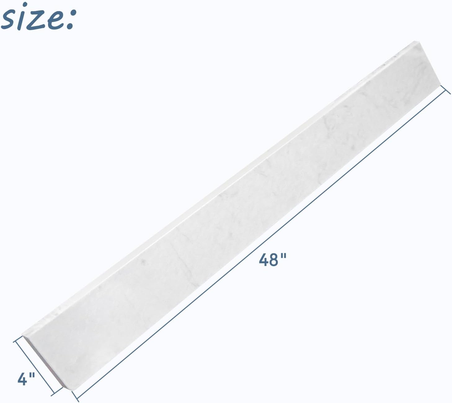 48 in. W x 4 in. H Engineered Stone Backsplash for Bathroom Vanity Sink Top