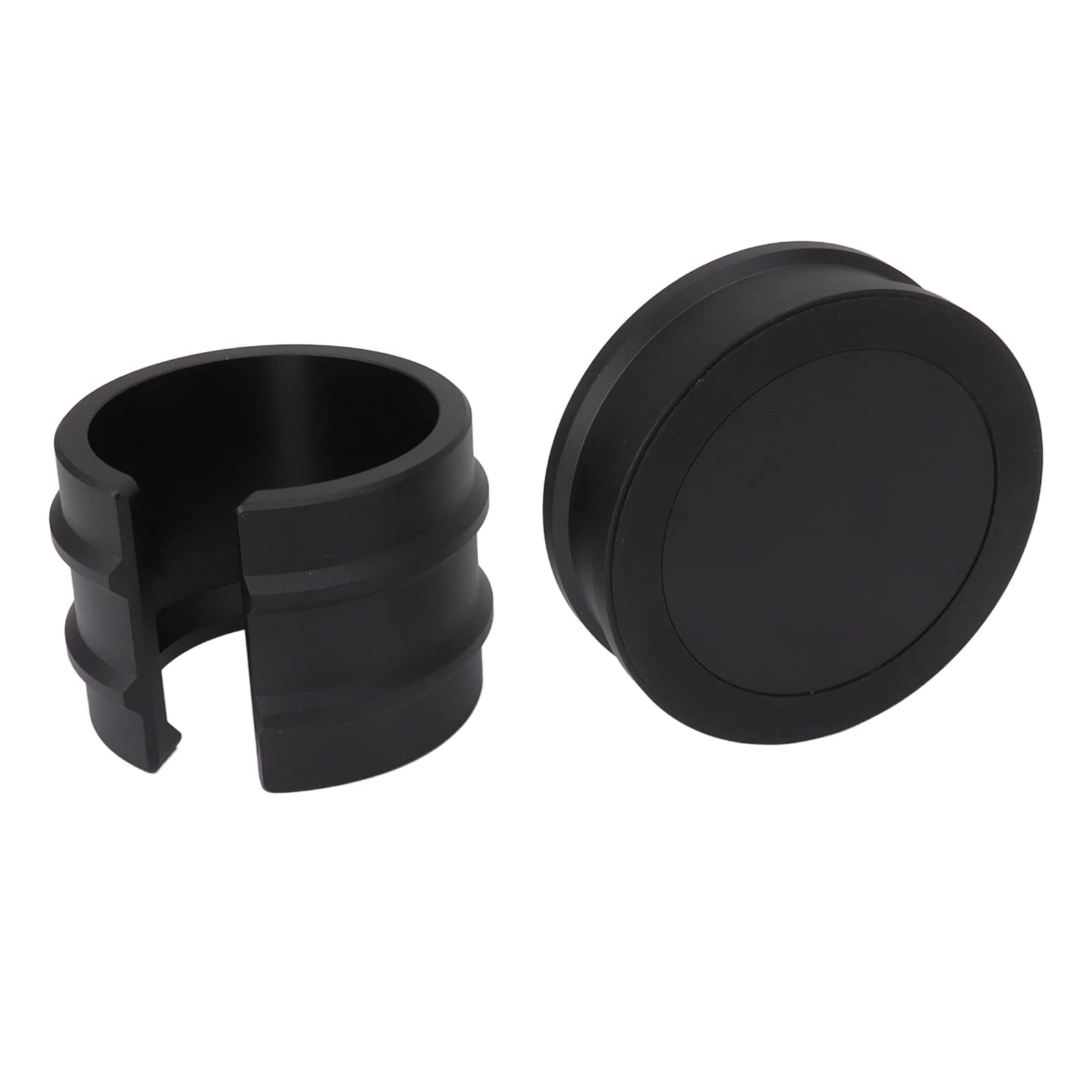 Uchwyt na kolbę do kawy Stojak na ubijak do espresso Podwójna głowica ze stopu aluminium Stabilna podstawa Precyzyjna kontrola ciśnienia do ekspresów do kawy 51 mm 53 mm 58 mm (Czarny)