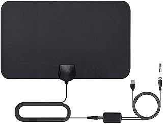 TV Antenna Indoor, Digital Amplified Indoor HDTV Antenna, Support 4K 8KVHF UHF 1080p Fire tv Stick and All Older TV's - IU...