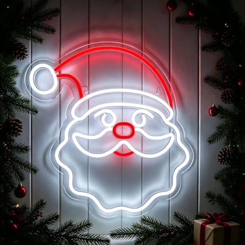 Image of Christmas Neon Sign, JGHTURIE Dimmable Neon Light Signs for Wall Decor, Light Up Signs for Christmas Party, Bar, Office & Room Home Decor - LED Sign USB Powered
