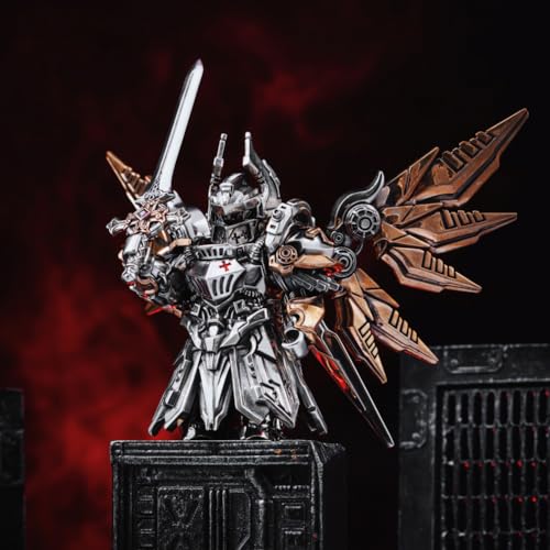 COPPERTIST.WU Mech Justicar Knight Figure Gothic Mecha Fantasy Statue Ornament Craft Collectible Gift for Home Living Room Office Display