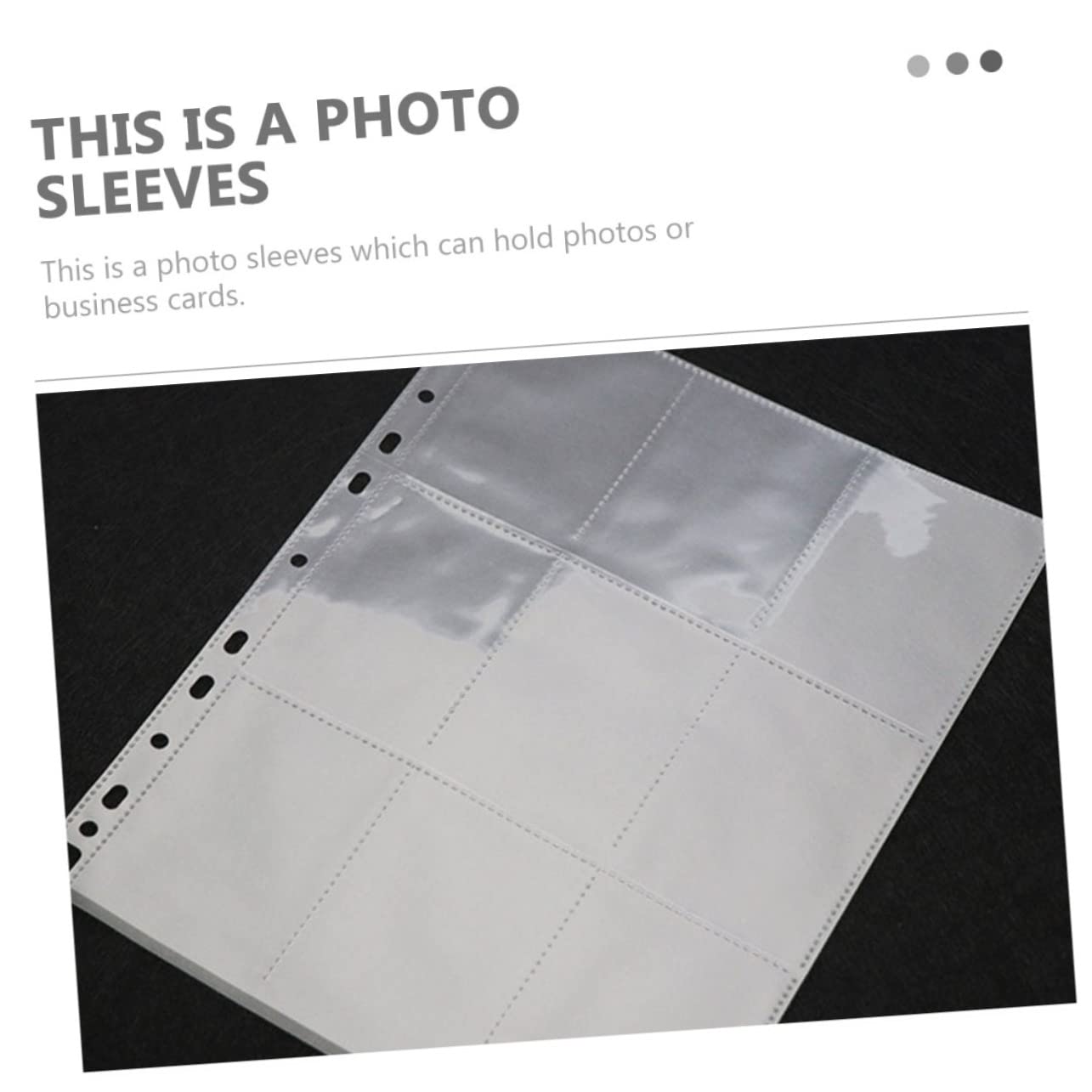 50blätter Fotoalbum-nachfüllpackungen Fotoalbum-Taschen Kartenhalter Kunststofftaschen Ring-Ordner Plastikfototaschen Fotoalbumseiten