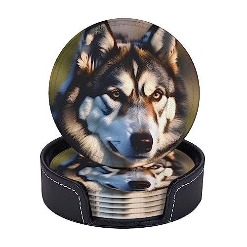 Dessous de verre husky polyuréthane lot de 6 protection table décoration maison