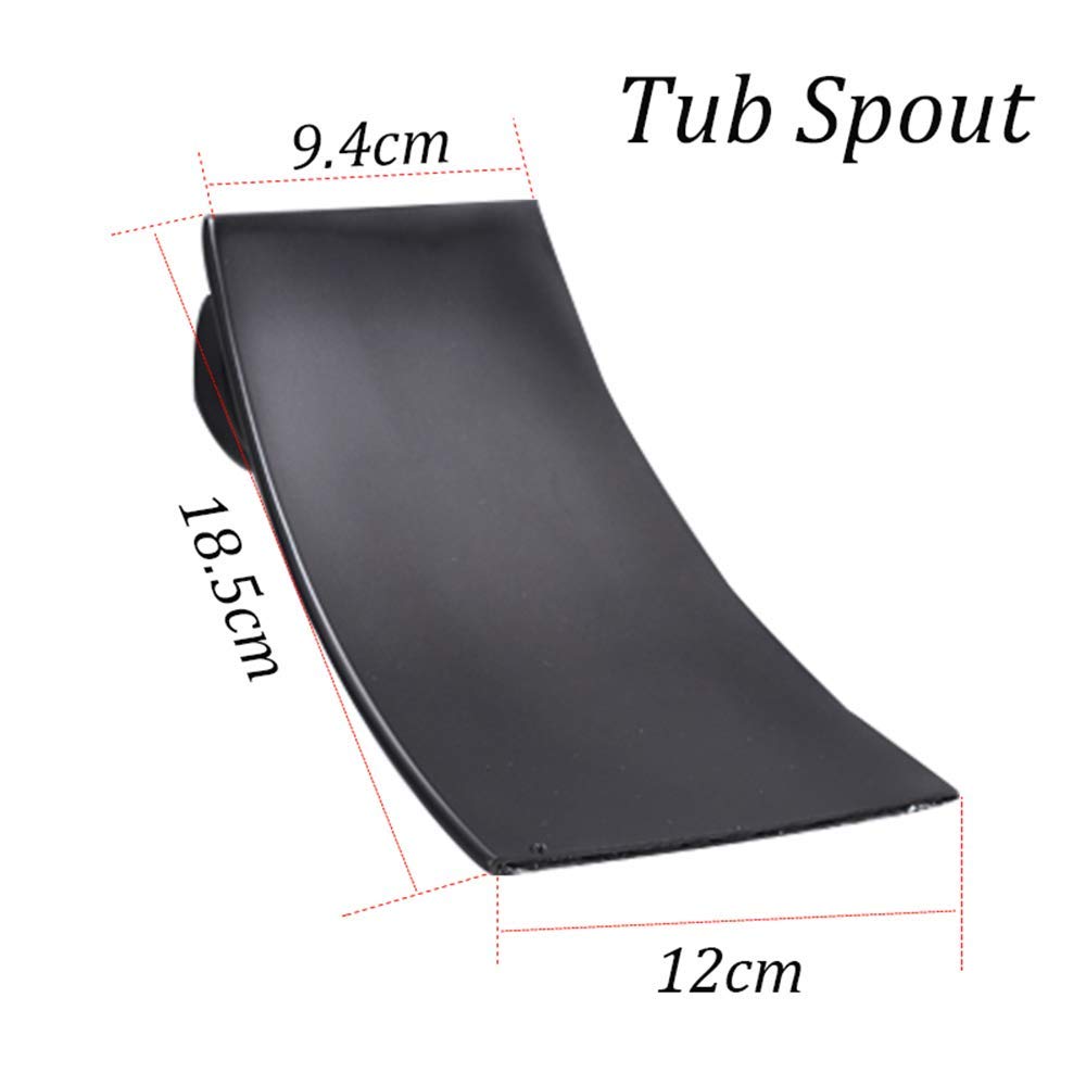 20 Pollice con Display Digitale, Miscelatore Pioggia Nero Doccia Combo Set Soffitto Bagno Doccia Rubinetto Set con Soffitto, Doccetta, Cascata Vasca Beccuccio Vasca