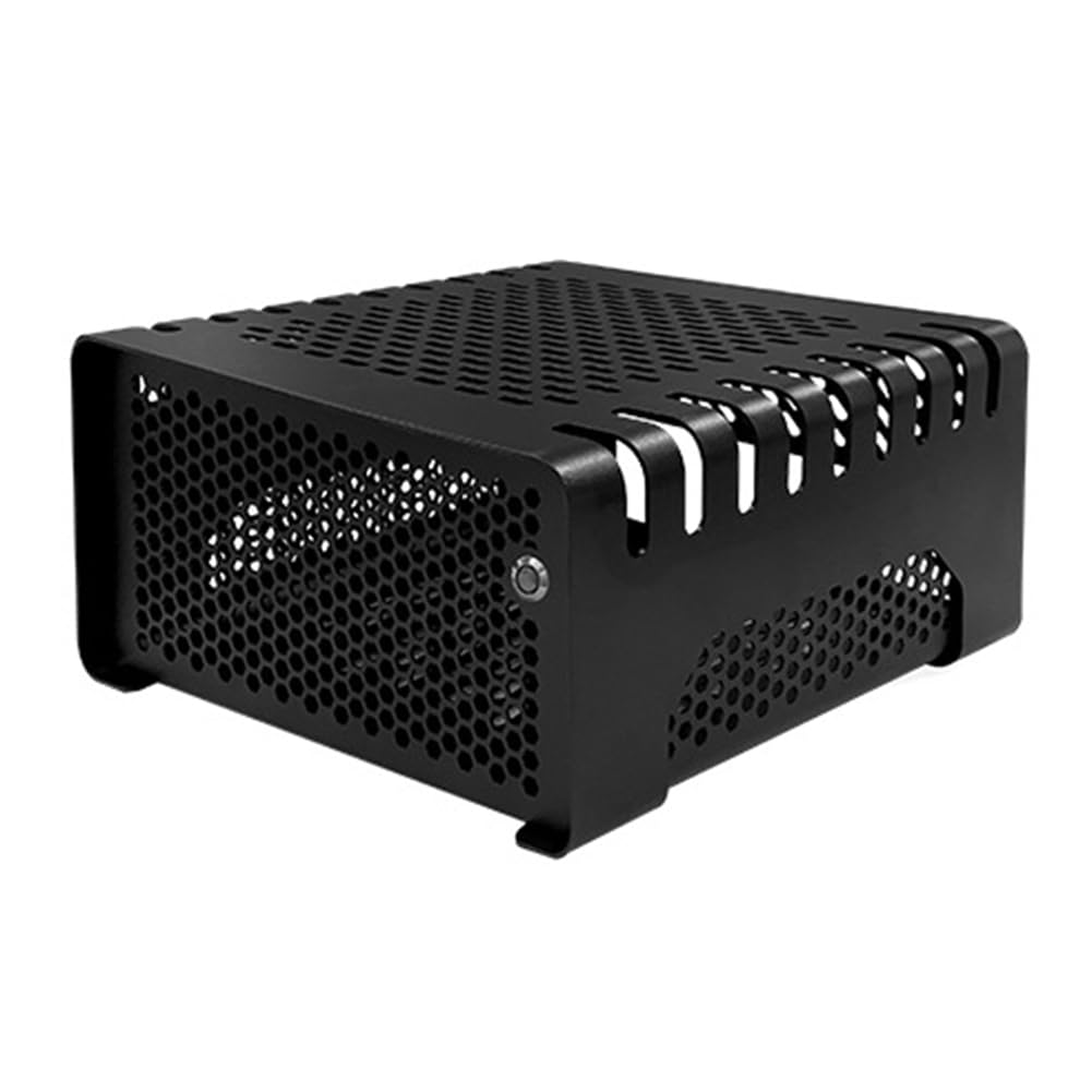 Boîtier d'ordinateur ITX petite taille noir pour PC de bureau et HTPC horizontal