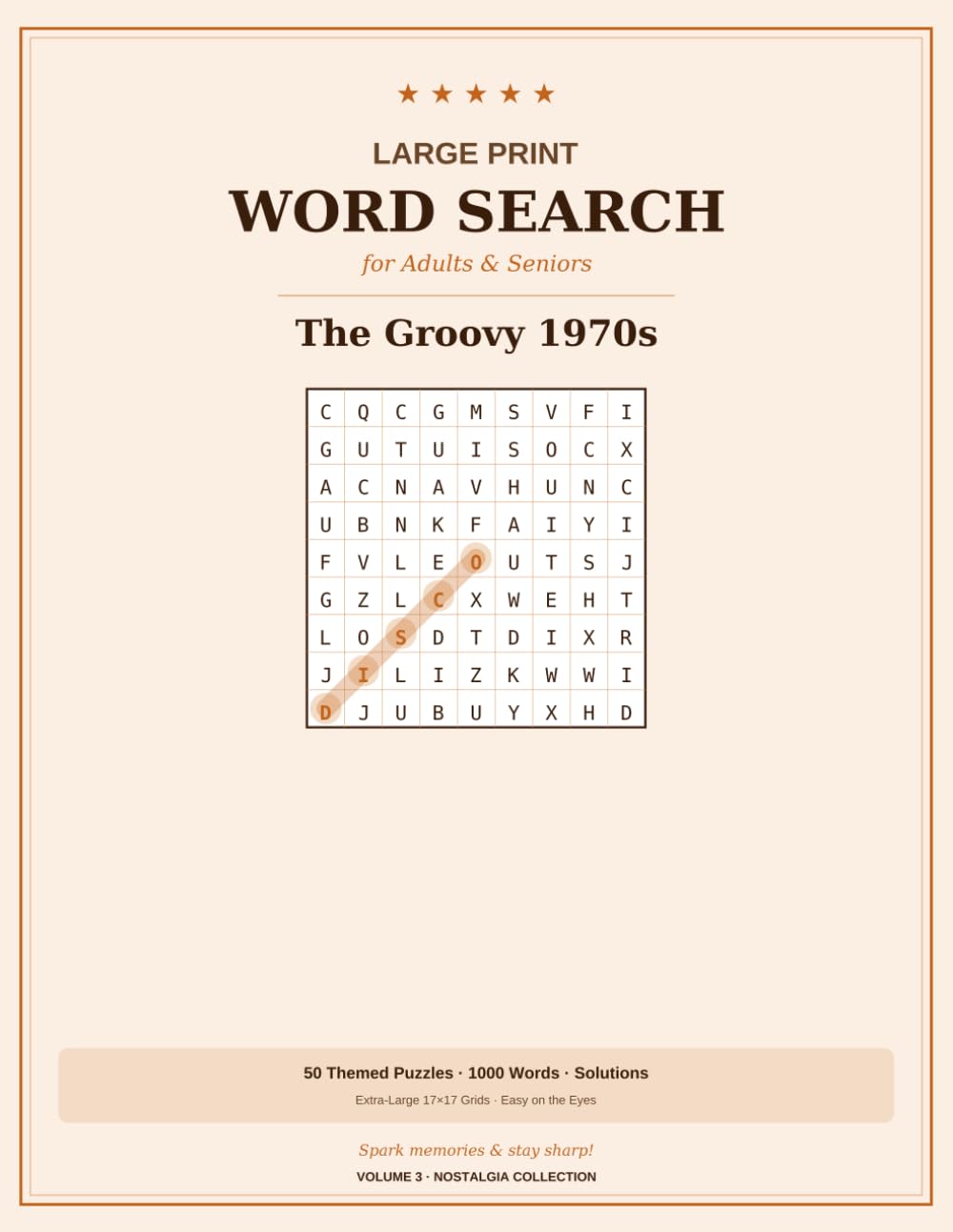 Large Print Word Search for Adults & Seniors: The Groovy 1970s | 50 Nostalgic Themed Puzzles to Spark Memories | 1000 Words, Big Easy-Read Grids | ... Print Word Search: Nostalgia Collection)