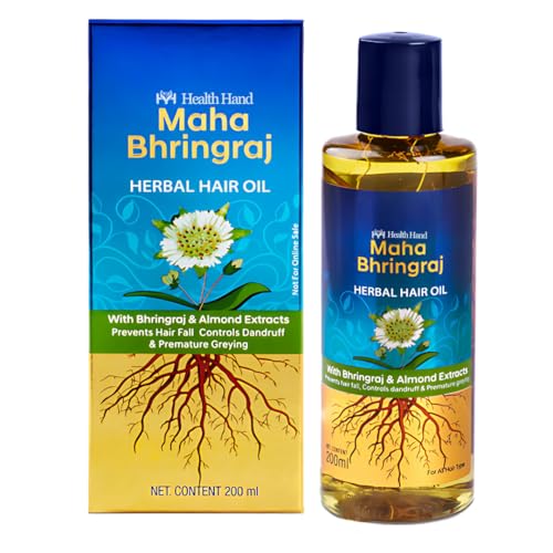 Image of Maha Bhringraj Herbal Hair Oil - Nourishing & Strengthening Hair (Pack of 1, 200ml)