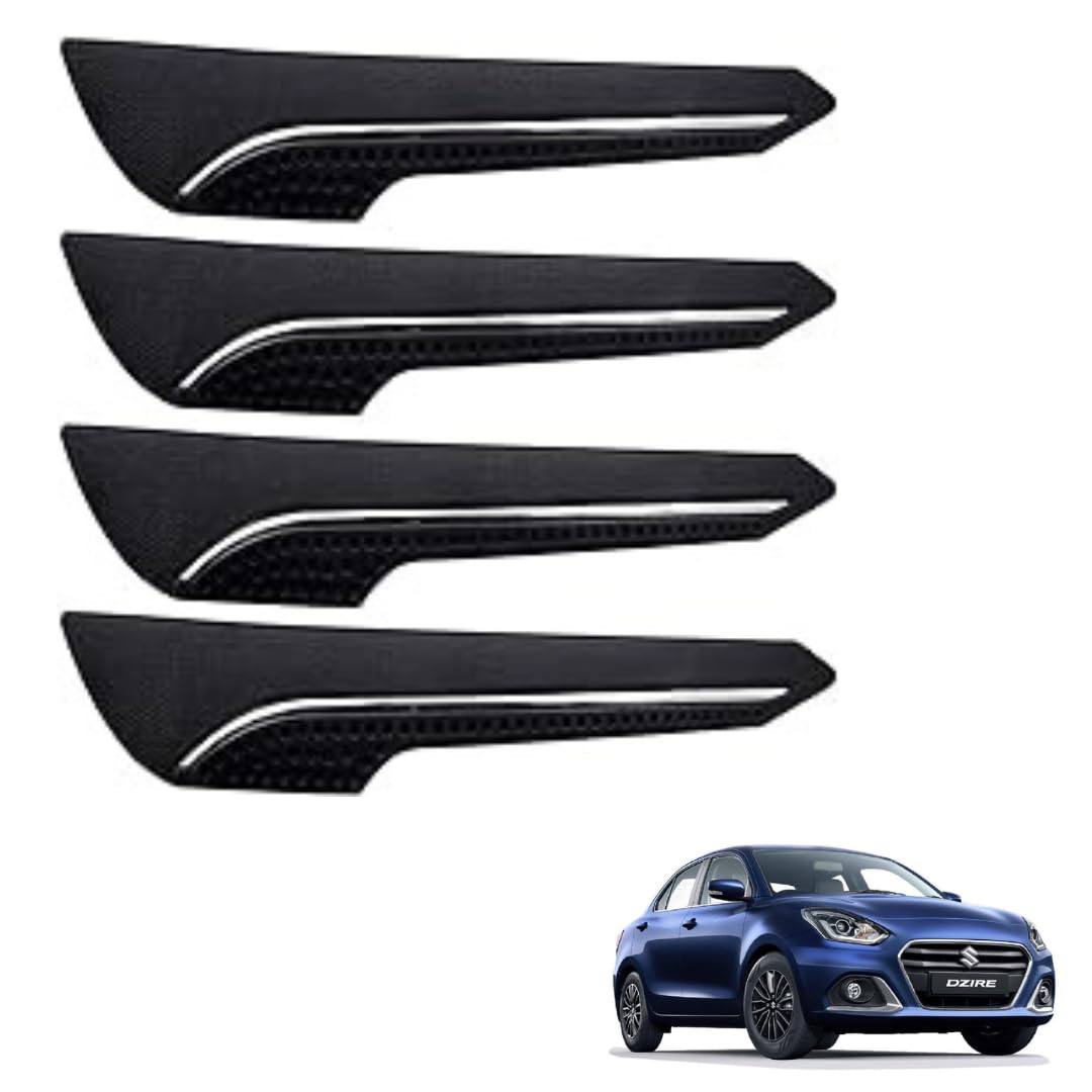 4Pcs Chrome Car Front Rear Anti-rub Protector Corner Bumper Scratch Guard Bar eB
