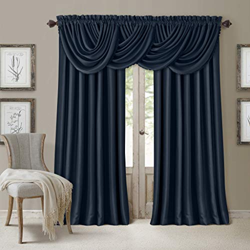 image for Elrene Home Fashions All Seasons Room Darkening Rod Pocket Waterfall W