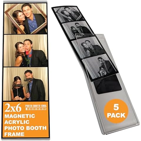 5 Pack Magnetic Acrylic Photo Booth Frames Cover