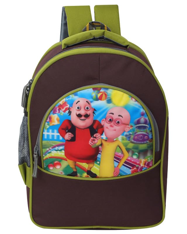 GenericMotu patlu Printed 16L School Bag for Kids |Backpack for Girls & Boys Brown