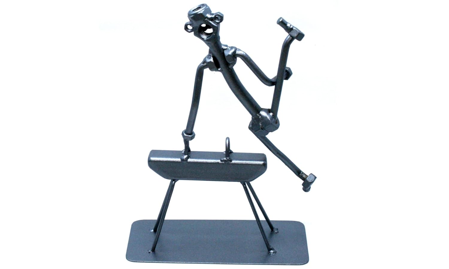 Male Gymnast On Pommel Horse, Gymnastic trainer gift,Pommel Horse gimnastics gift nuts and bolts metal sculpture,Funny personal trainer gift : Handmade Products