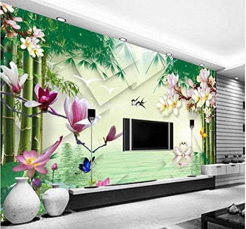 Papier peint 3D panoramique violet pour un salon design et cosy