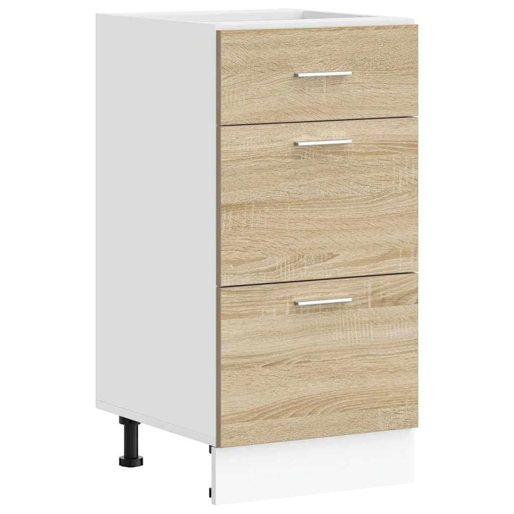 vidaXL Unterschrank Lyon Sonoma-Eiche 40x46x81,5 cm Holzwerkstoff,Küchenschrank, Gastronomieschrank, Gastro Möbel, Küchenmöbel, Aufbewahrungsschrank