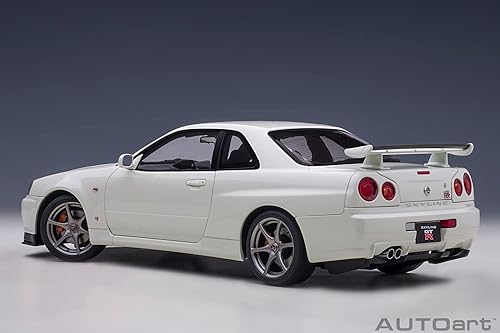 Miniatura 2 de Autoart Nissan Skyline GT-R (R34) V-Spec II RHD (conducción a la derecha) White Pearl 1/18 Model Car