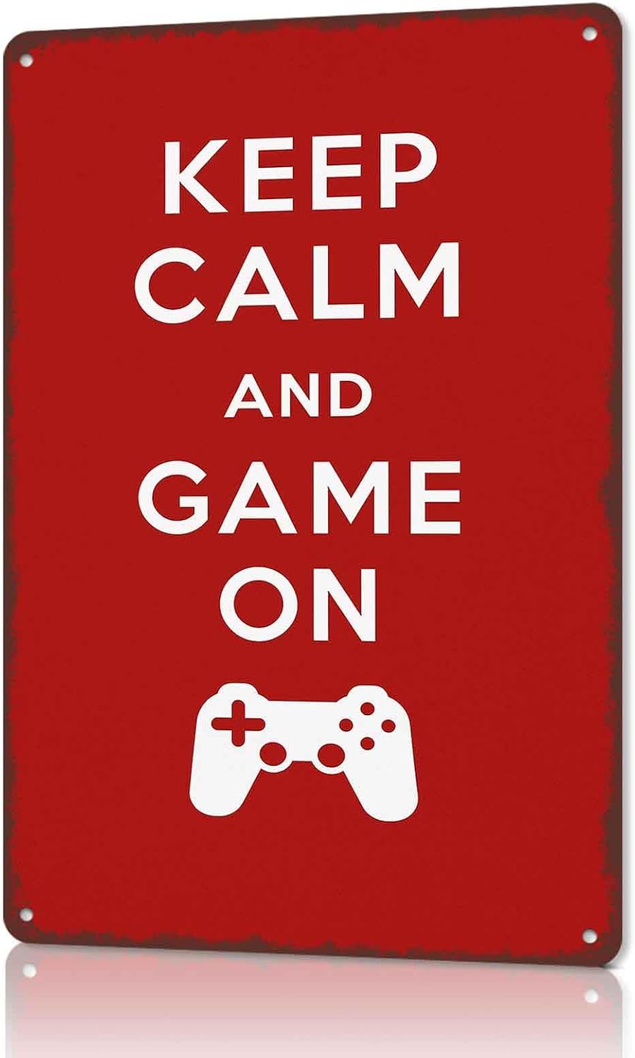 Keep Calm and Game on Aluminum Metal Sign 8 x 12 Inch
