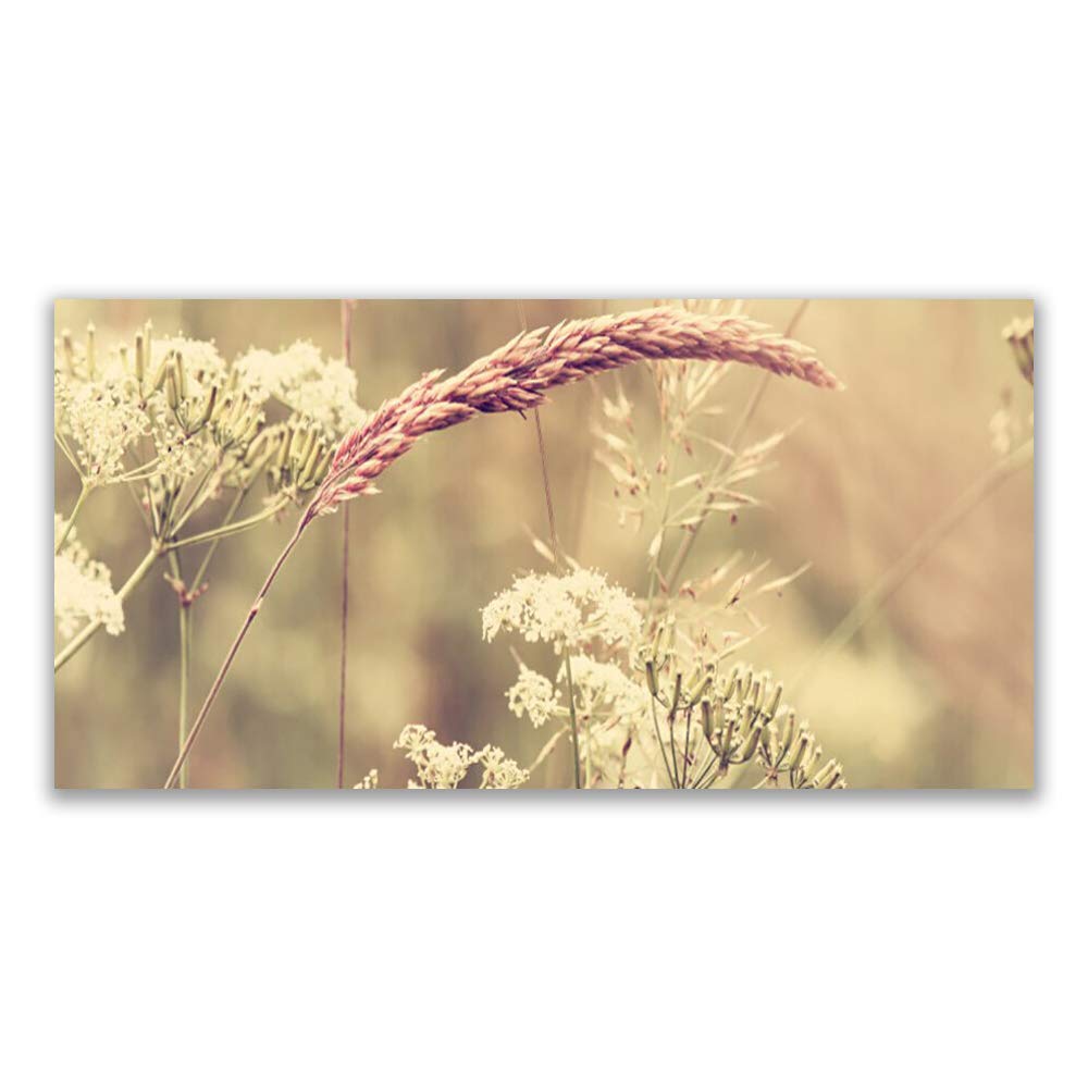 Tableau moderne plantes sauvages floral pour salon chaleureux en acrylique 120x60