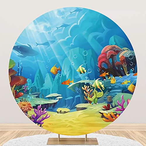 Fondo redondo submarino Laeacco 7.2x7.2ft para fiestas miniatura 1