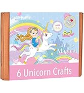 jackinthebox Unicorn Crafts for Kids Ages 4-8, 6-in-1 Unicorn Gifts for Girls, Unicorn Craft Kit,...