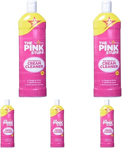 Miniatura 1 de The Pink Stuff Stardrops Miracle Cream Cleaner, 16.91 onzas líquidas (paquete de 5)