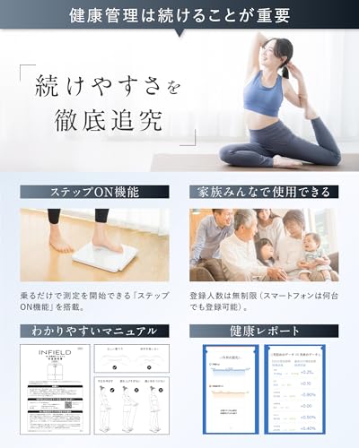 InField AI×体組成計プレミアム-ジムレベルの44項目全身スキャン AISP-A0 の商品画像 8