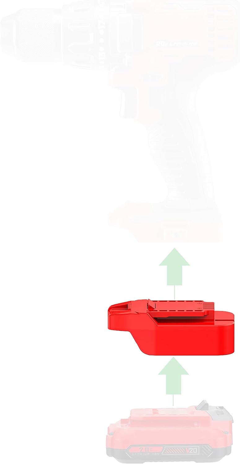 1x Adapter Upgrade for Ba uer 20V Cordless Tools, Compatible with Craftsman V20 New 20V Batteries - Adapter Only