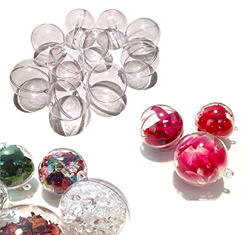 CRYSTAL KING 10 Stück Acryl-Kugeln 15 cm groß Bastel-Kugeln Acrylkugel Transparent teilbar Durchsichtig Kunstoff-Kugel Acryl Acrylic Ball Acrylkugeln 150mm