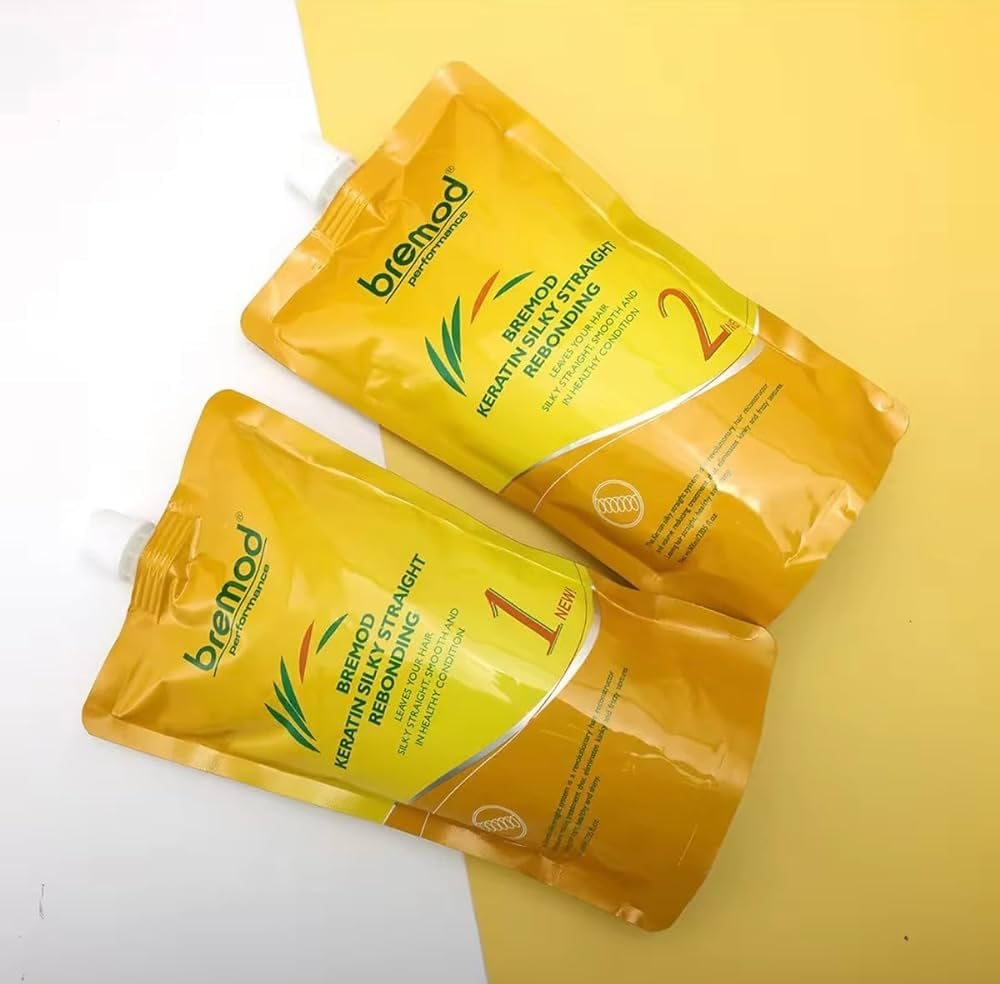 Bremod Keratin Silky Straight Rebonding Set (1+2) Leave your Hair Silky Straight Smooth and in Healthy Condition