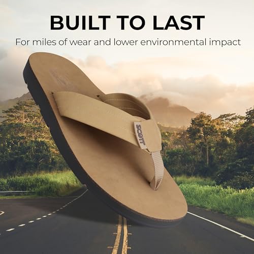 Scott Hawaii Men's Luna Sandal | Leather Flip Flop with Arch Support and Heel Cup3