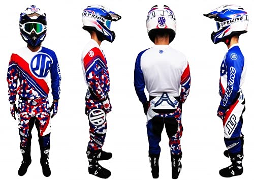 TENUE MOTO CROSS QUAD ENDURO VTT BMX MTB JLP RACING TRICOLORE XX Taille 30-S