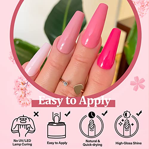 Azurebeauty 17Pcs Dip Powder Nail Kit Starter, Clear Nude Pink Glitter 8 Colors Acrylic Dipping Nails Powder Starter Kit With Base/Top Coat Activator Liquid Set For French Nail Manicure Art Salon Home #TOP6