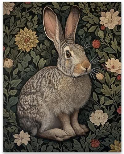 Amazon.com: Regal Rabbit - Vintage Wildlife Botanical 11x14 Unframed ...