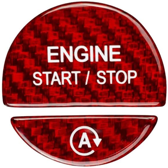 Miniatura 1 de Para Mercedes Benz C Clase S W206 W223 2021 2022 Accesorios de automóvil de fibra de carbono real cubierta de botón de arranque del motor calcomanía