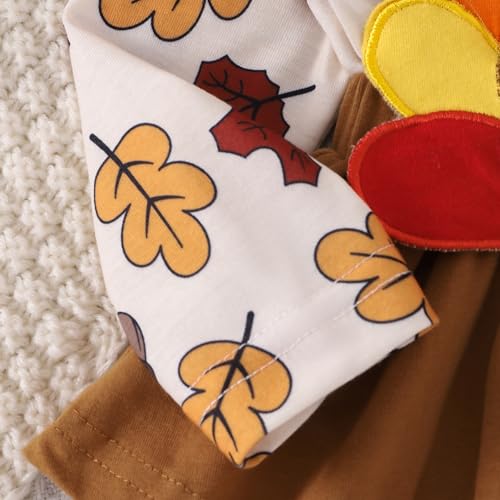 Newborn Baby Girl Christmas Outfit Thanksgiving Romper Dress Ruffled Long Sleeve Bodysuit Cute Fall Winter Clothes3