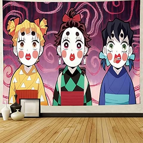 Timimo Anime Tapestry - Metal Poster - Anime Backdrop Art - Bedroom Anime Wallpaper Poster 60x80 Inch Japanese Anime Birthday Decoratio Cover